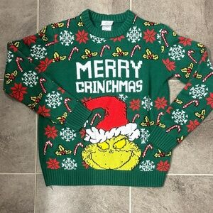 Size Small Grinch Festive Green Merry Crinchmas Sweater